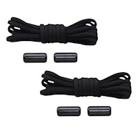 Packx2 Cordones o Pasadores Elásticos Color Negro